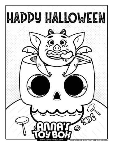 Imp In candy jar -2022 Halloween printout